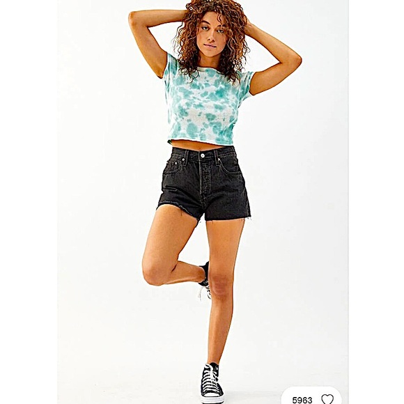 Levi's Pants - Levi’s 501 Acid Wash Button Fly Frayed Hem Shorts